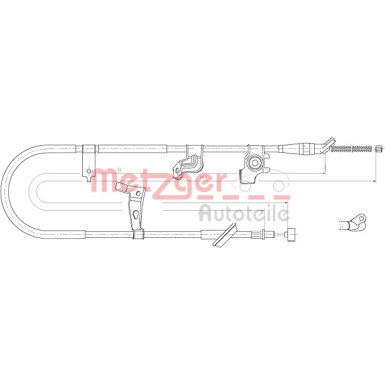 Metzger | Seilzug, Feststellbremse | 17.5061