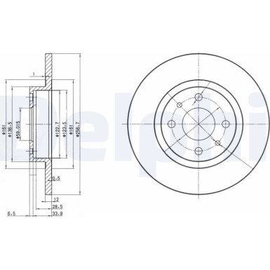 Delphi | Bremsscheibe | BG2411