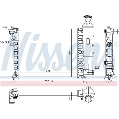 Nissens | Kühler, Motorkühlung | 61358