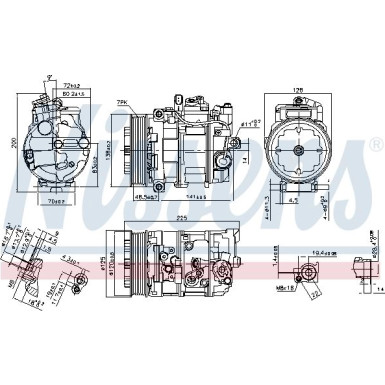 Nissens | Kompressor, Klimaanlage | 890294