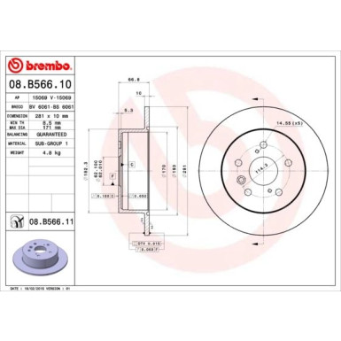 Brembo | Bremsscheibe | 08.B566.11