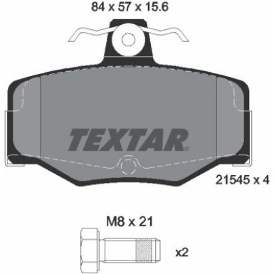 Textar | Bremsbelagsatz, Scheibenbremse | 2154501