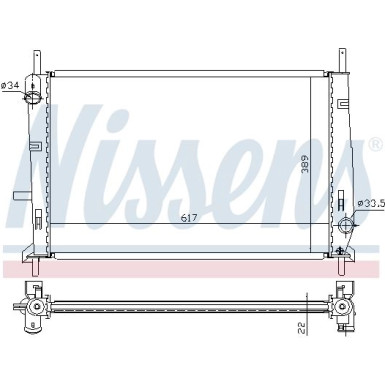 Nissens | Kühler, Motorkühlung | 62104