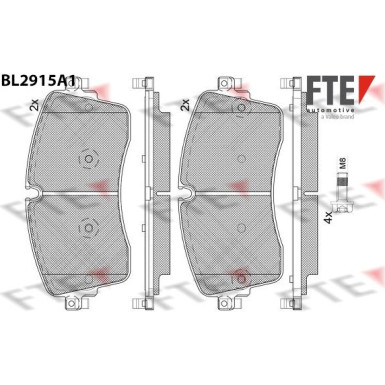 FTE | Bremsbelagsatz, Scheibenbremse | 9011157