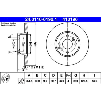 ATE | Bremsscheibe | 24.0110-0190.1