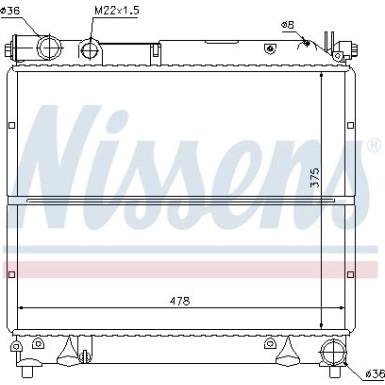 Nissens | Kühler, Motorkühlung | 64178