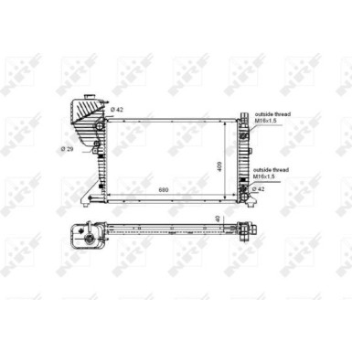 NRF | Kühler, Motorkühlung | 55349