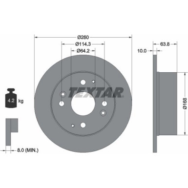 Textar | Bremsscheibe | 92138600