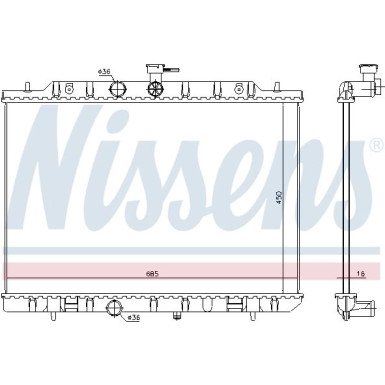 Nissens | Kühler, Motorkühlung | 67365