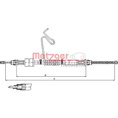 Metzger | Seilzug, Feststellbremse | 11.5669