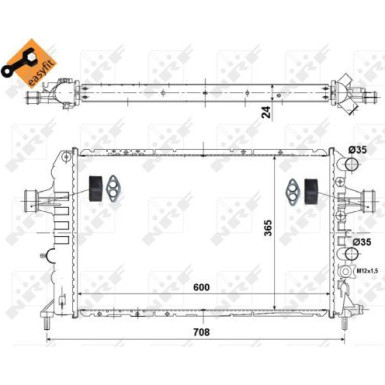 NRF | Kühler, Motorkühlung | 58355