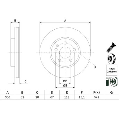 BOSCH | Bremsscheibe | 0 986 479 D57