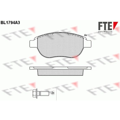 FTE | Bremsbelagsatz, Scheibenbremse | 9010364