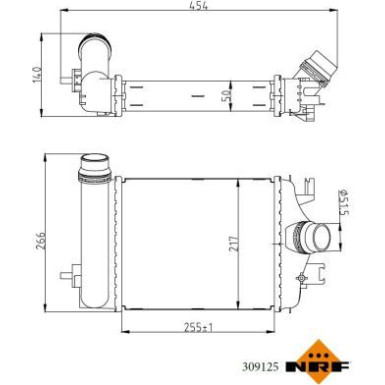 NRF | Ladeluftkühler | 309125