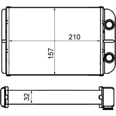 Mahle | Wärmetauscher, Innenraumheizung | AH 58 000S