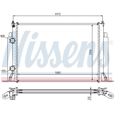 Nissens | Kühler, Motorkühlung | 61885A