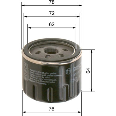 BOSCH F 026 407 302 Ölfilter