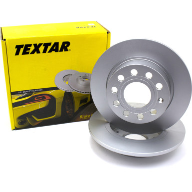 TEXTAR Bremsscheibe 92120903 Ø253 + 2355402 Beläge für SEAT VW SKODA AUDI LEON SC ALTEA GOLF