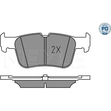 Meyle | Bremsbelagsatz, Scheibenbremse | 025 222 3116/PD