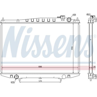 Nissens | Kühler, Motorkühlung | 67356