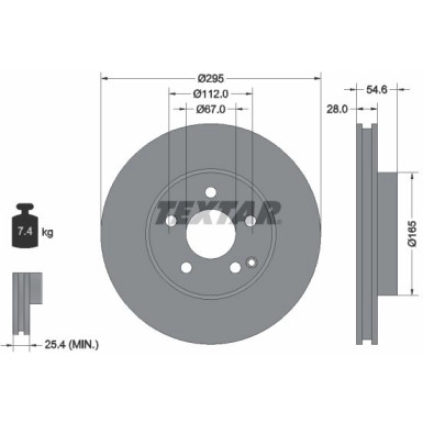 Textar | Bremsscheibe | 92115105