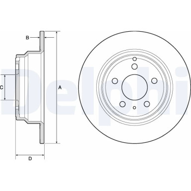 Delphi | Bremsscheibe | BG2842