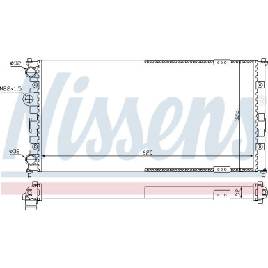 Nissens | Kühler, Motorkühlung | 67308