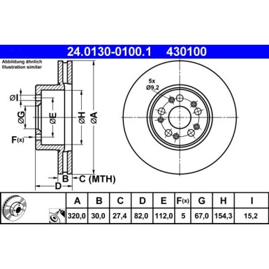 ATE | Bremsscheibe | 24.0130-0100.1