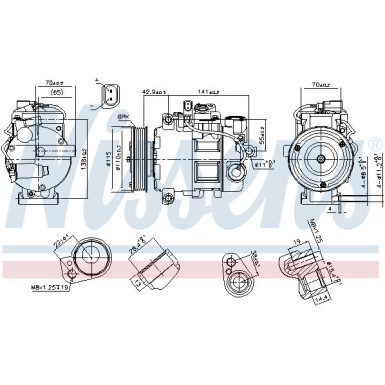 Nissens | Kompressor, Klimaanlage | 89513