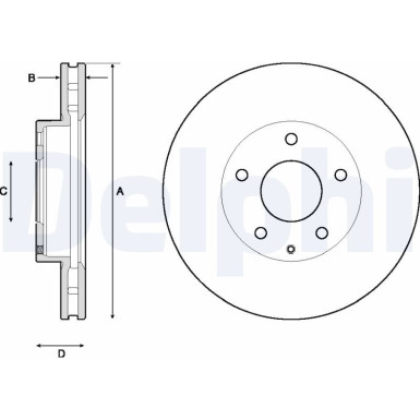 Delphi | Bremsscheibe | BG4712C