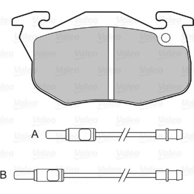 Valeo | Bremsbelagsatz, Scheibenbremse | 598081