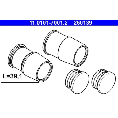 ATE | Führungshülsensatz, Bremssattel | 11.0101-7001.2