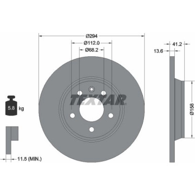 Textar | Bremsscheibe | 92098103