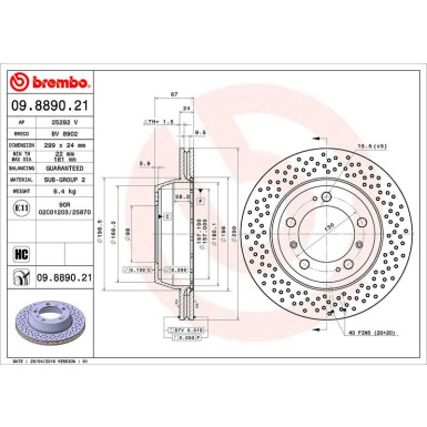 Brembo | Bremsscheibe | 09.8890.21