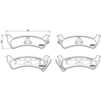 Brembo | Bremsbelagsatz, Scheibenbremse | P 37 012