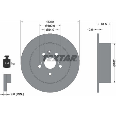 Textar | Bremsscheibe | 92070800