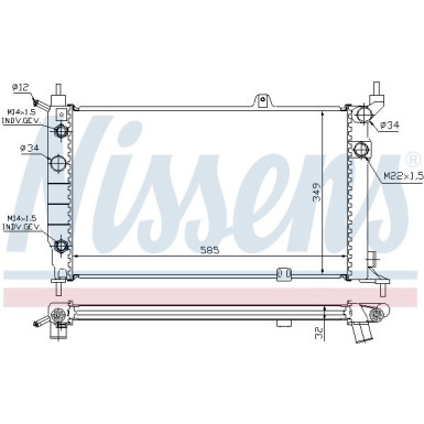 Nissens | Kühler, Motorkühlung | 63253A