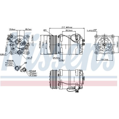 Nissens | Kompressor, Klimaanlage | 89249