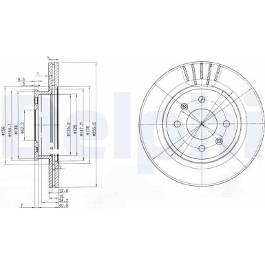 Delphi | Bremsscheibe | BG3934