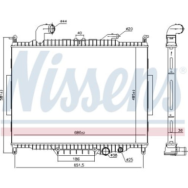 Nissens | Kühler, Motorkühlung | 64330