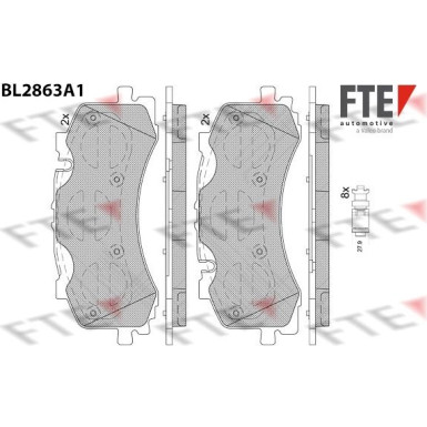 FTE | Bremsbelagsatz, Scheibenbremse | 9011103