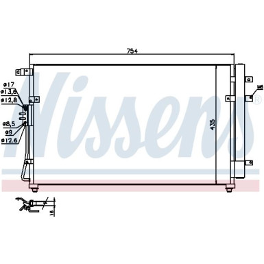 Nissens | Kondensator, Klimaanlage | 940269