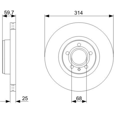 BOSCH | Bremsscheibe | 0 986 479 C70