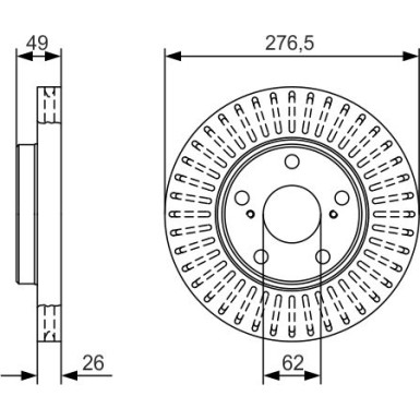 BOSCH | Bremsscheibe | 0 986 479 A62