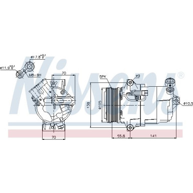 Nissens | Kompressor, Klimaanlage | 89038