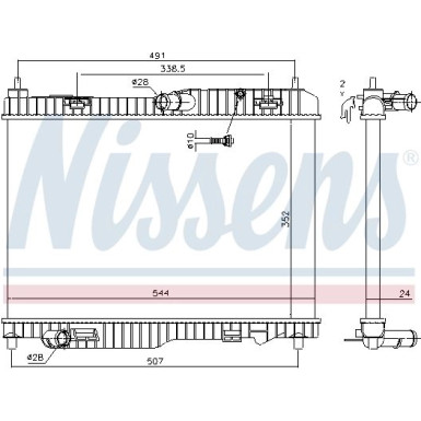 Nissens | Kühler, Motorkühlung | 69233