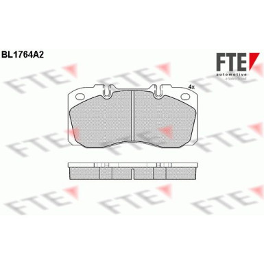 FTE | Bremsbelagsatz, Scheibenbremse | 9500013