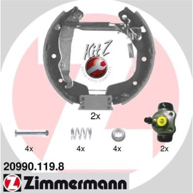 Zimmermann | Bremsbackensatz | 20990.119.8