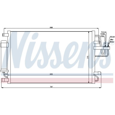 Nissens | Kondensator, Klimaanlage | 94801