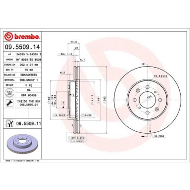 Brembo | Bremsscheibe | 09.5509.11